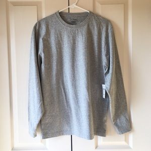 NWT L.L. Bean Gray Long Sleeve T-Shirt
